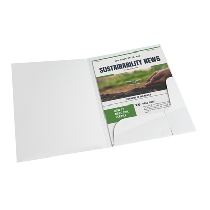 White Gloss Presentation Folders