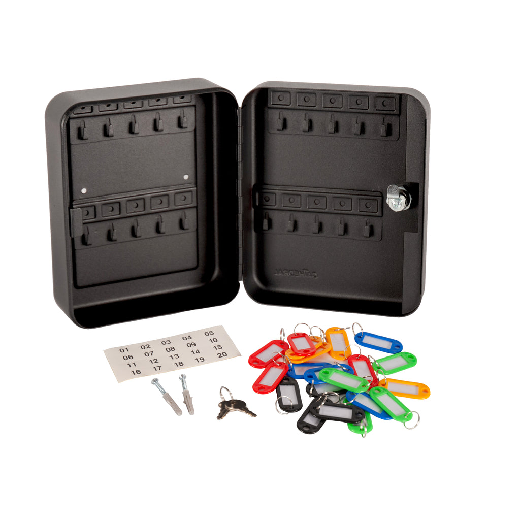 Lockable Wall Mounted Key Cabinet - 20 Key Capacity