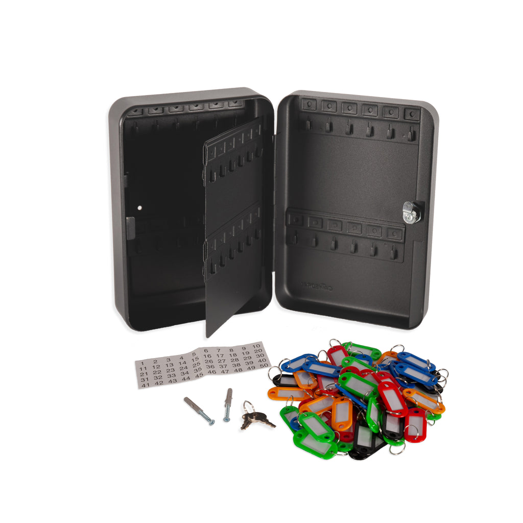 Lockable Wall Mounted Key Cabinet - 48 Key Capacity