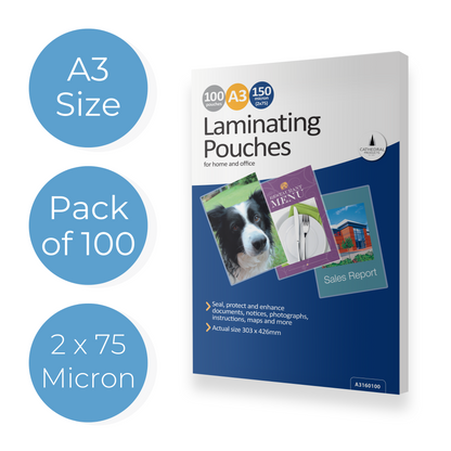 A3 150 Micron Laminating Pouches