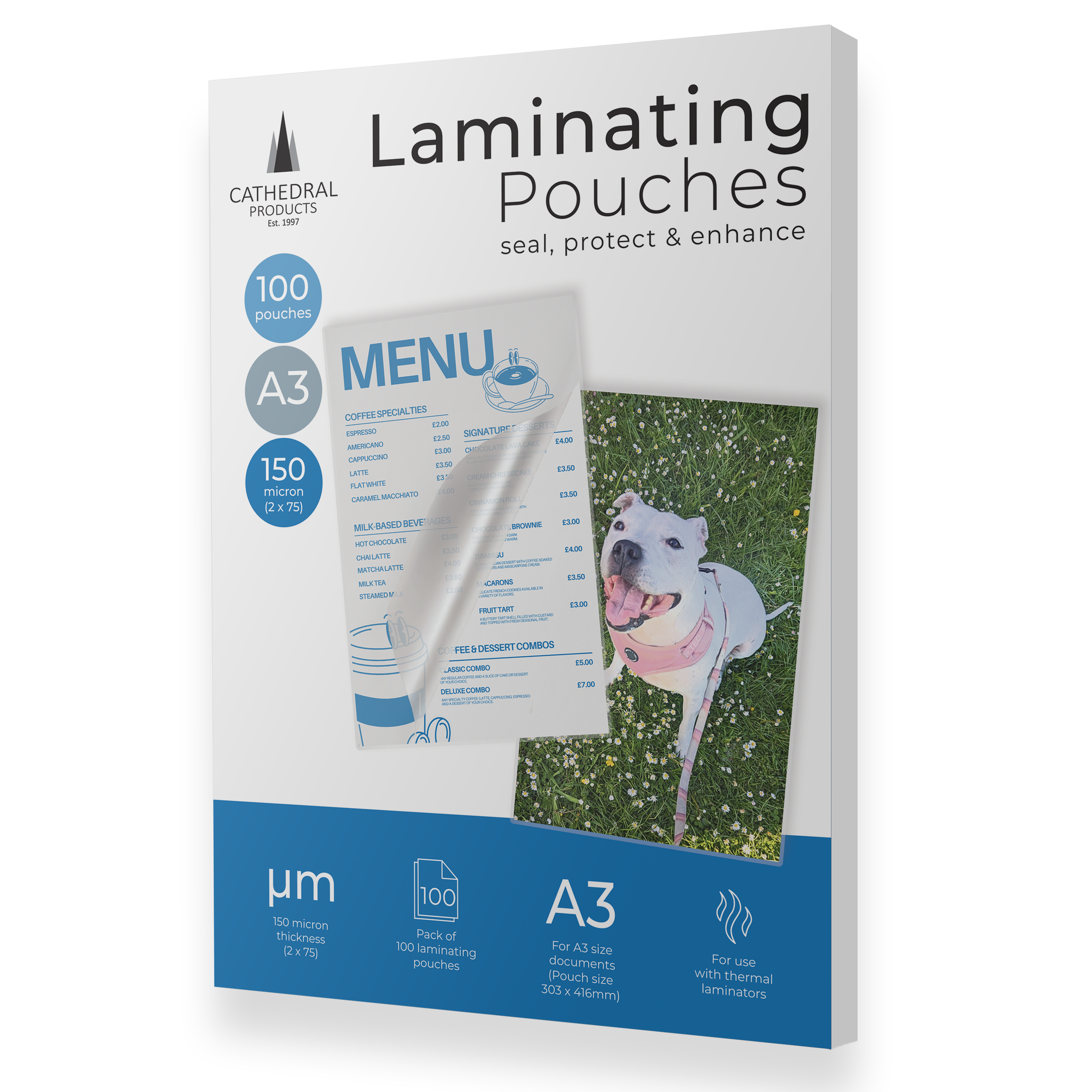 A3 150 Micron Laminating Pouches