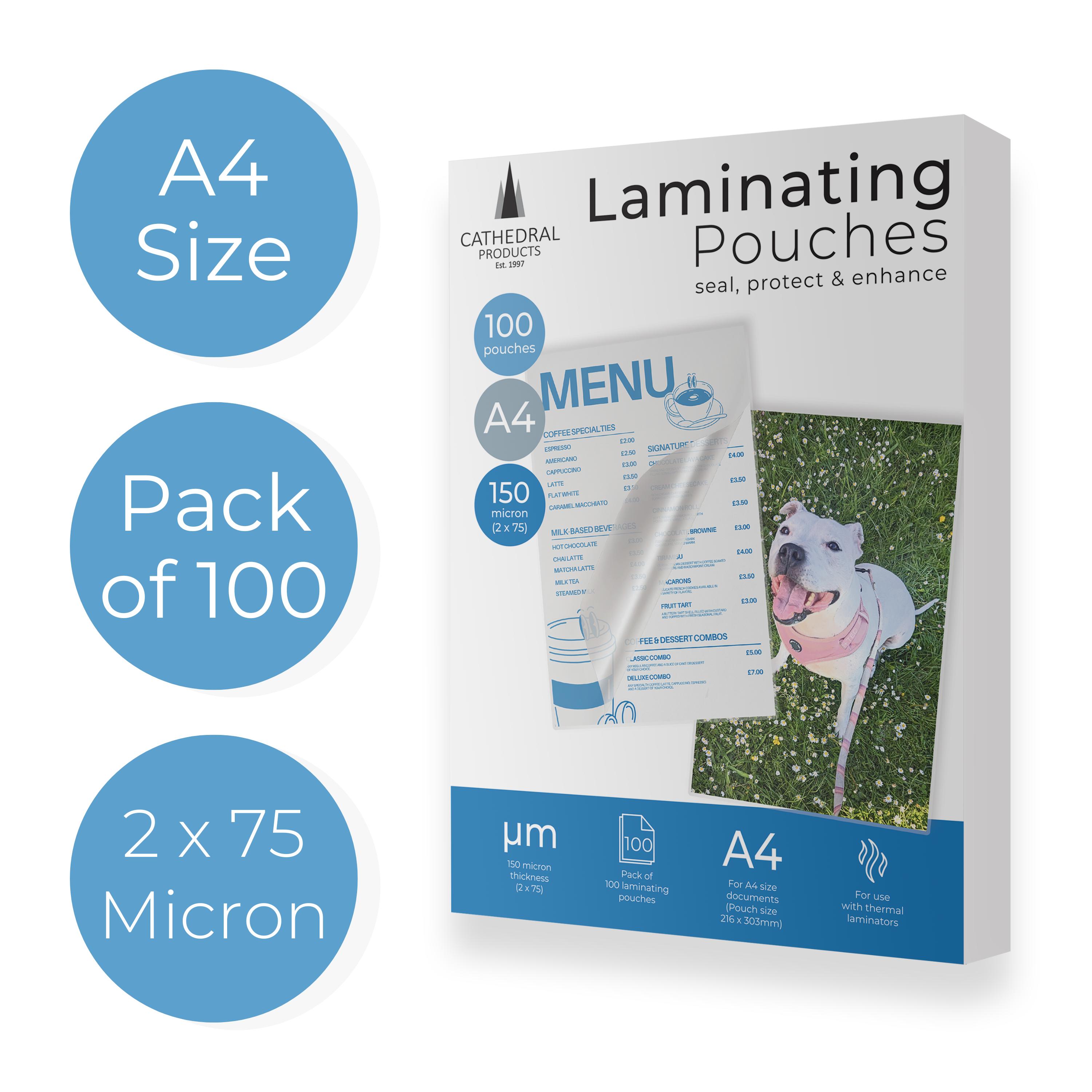 A4 150 Micron Laminating Pouches