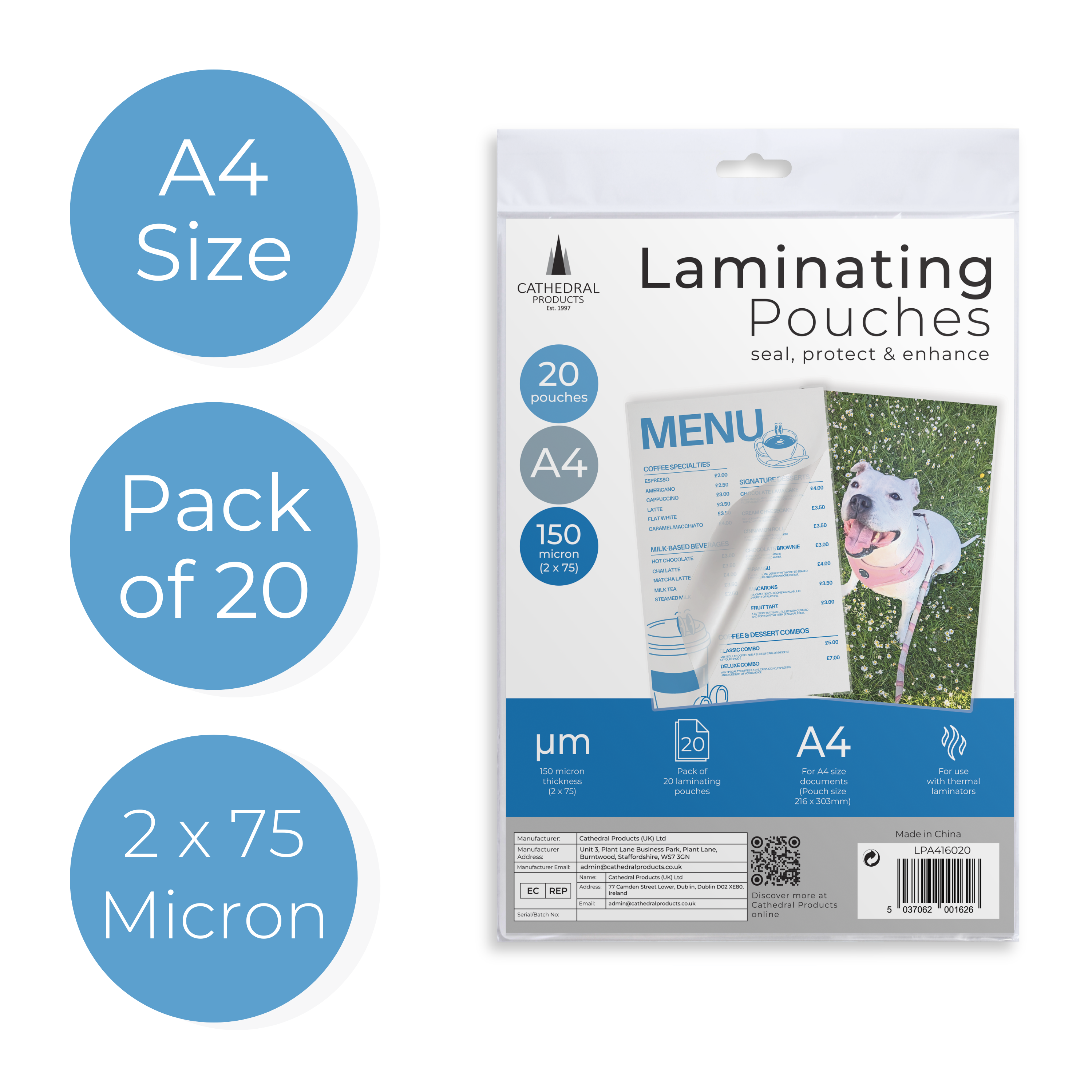 A4 150 Micron Laminating Pouches