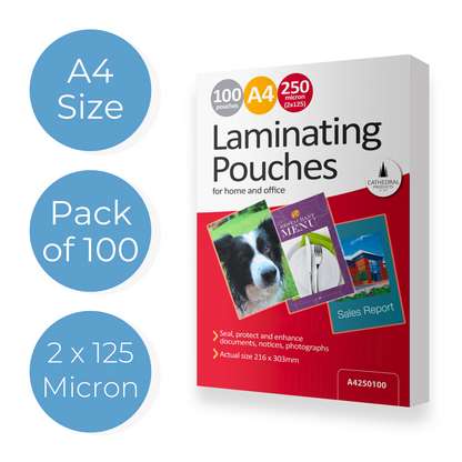 A4 250 Micron Laminating Pouches