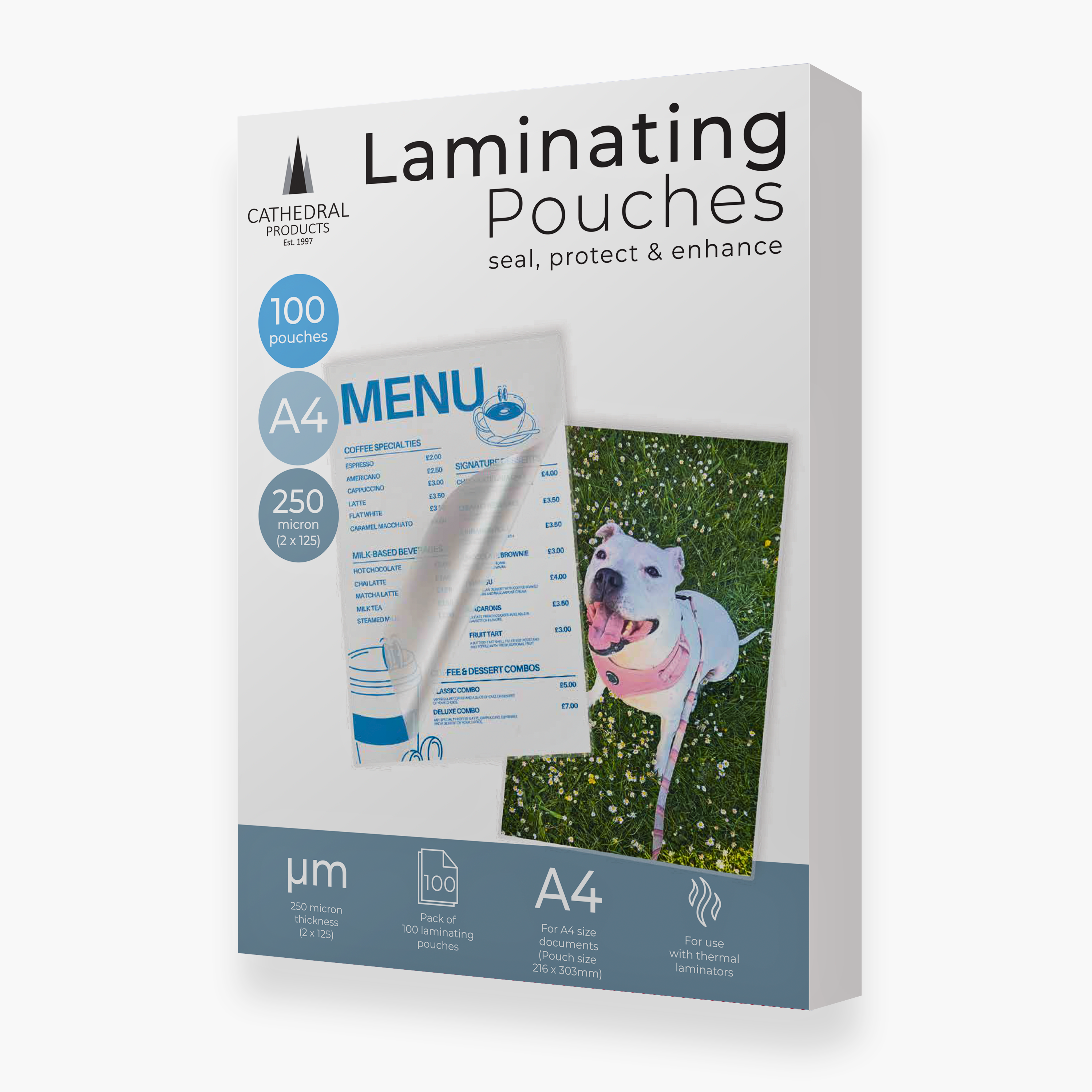 A4 250 Micron Laminating Pouches