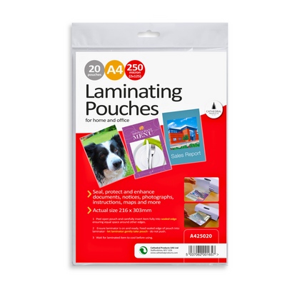 A4 250 Micron Laminating Pouches