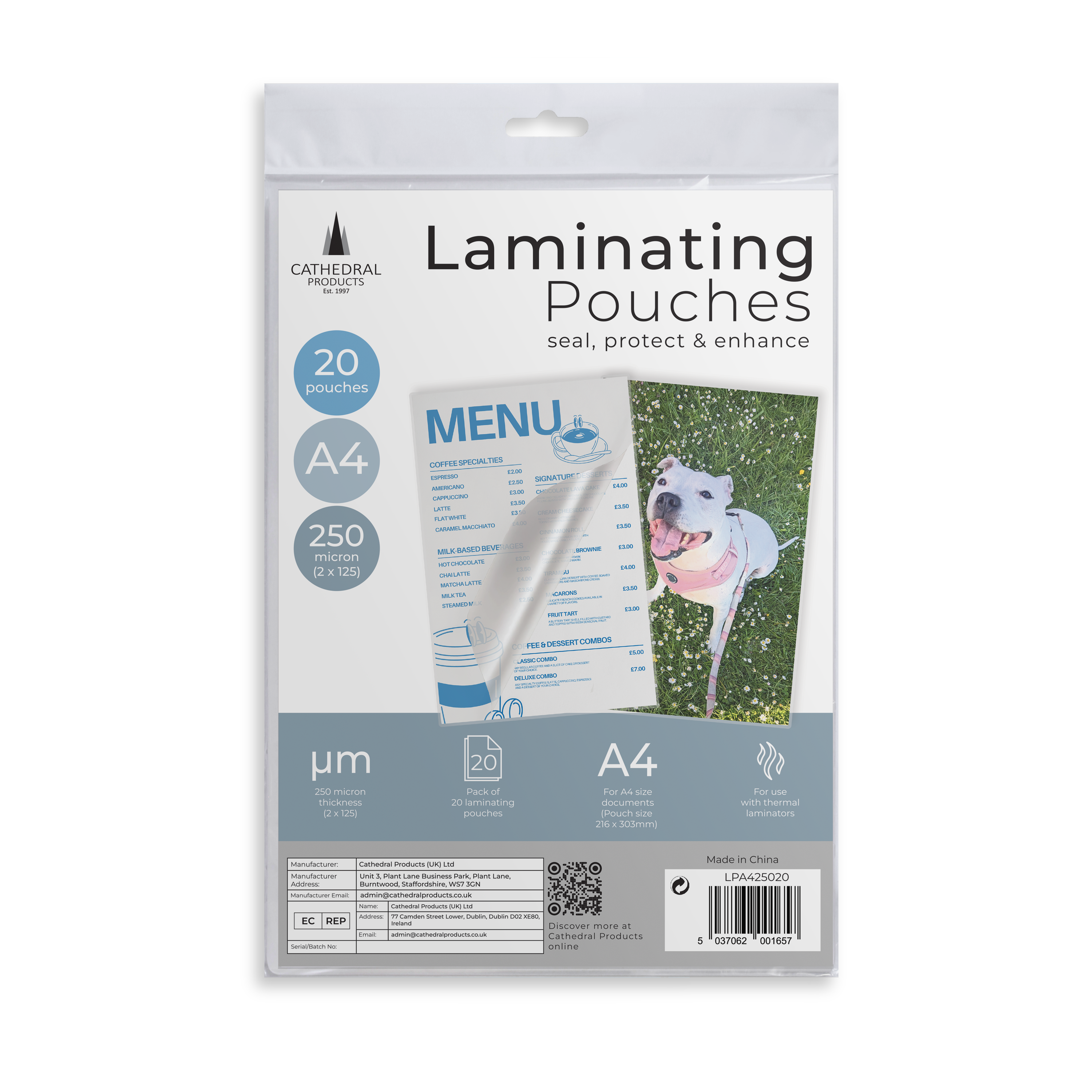 A4 250 Micron Laminating Pouches