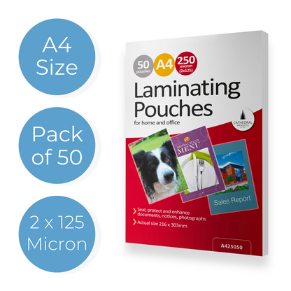 A4 250 Micron Laminating Pouches