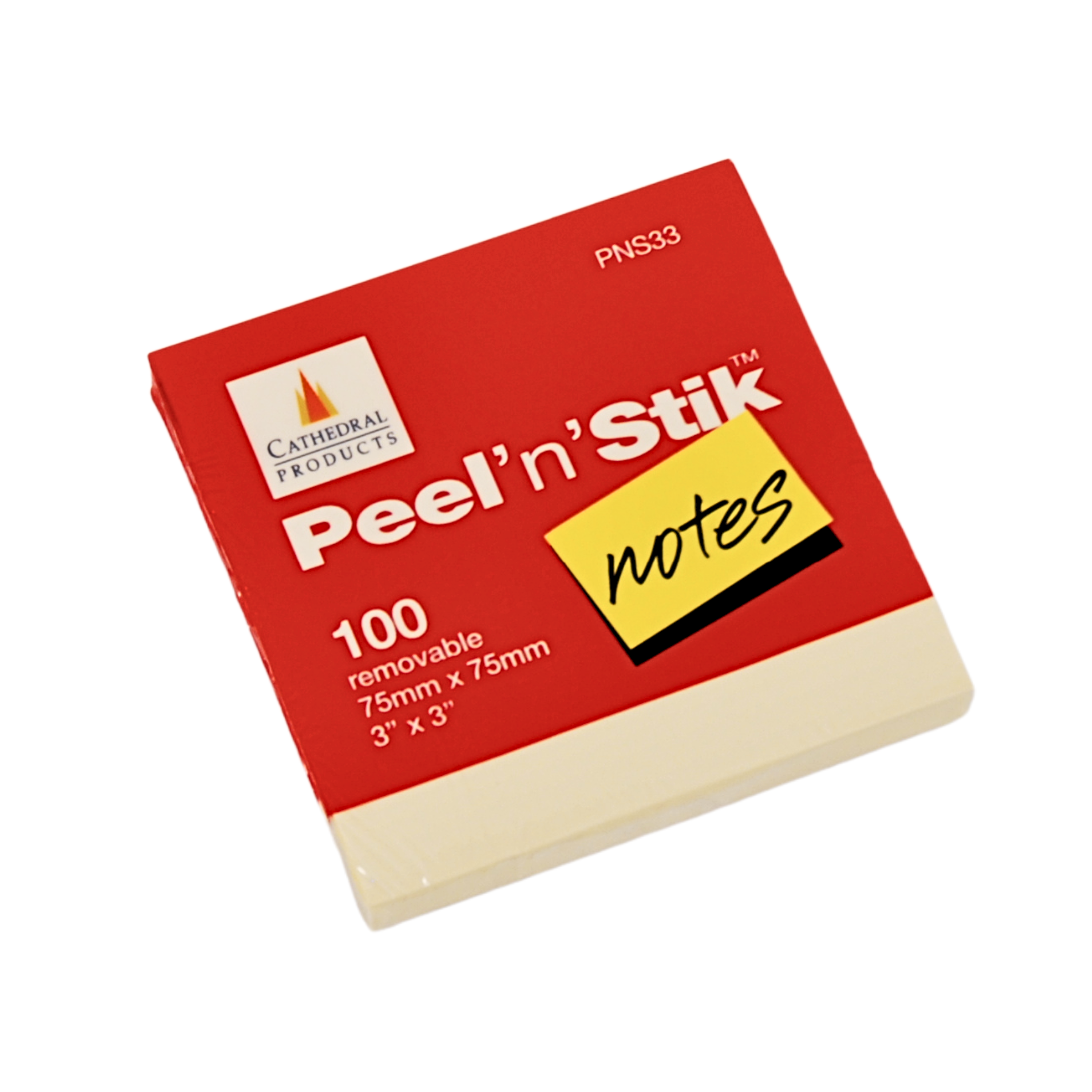 Repositionable Notes Yellow 76mm x 76mm