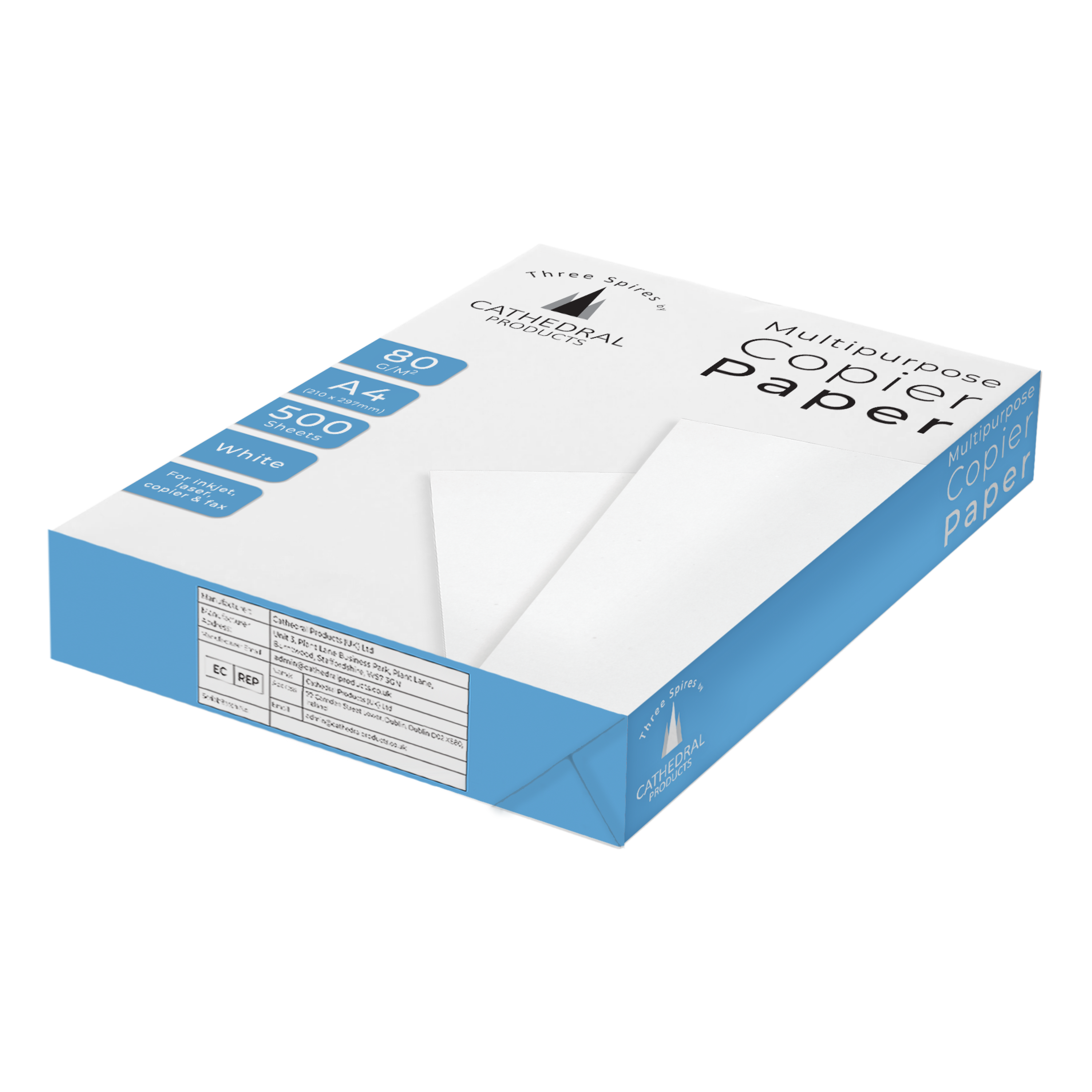 A4 Copier Paper 80gsm White - 5 x 500 Sheet Reams