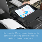 A4 Copier Paper 80gsm White - 5 x 500 Sheet Reams