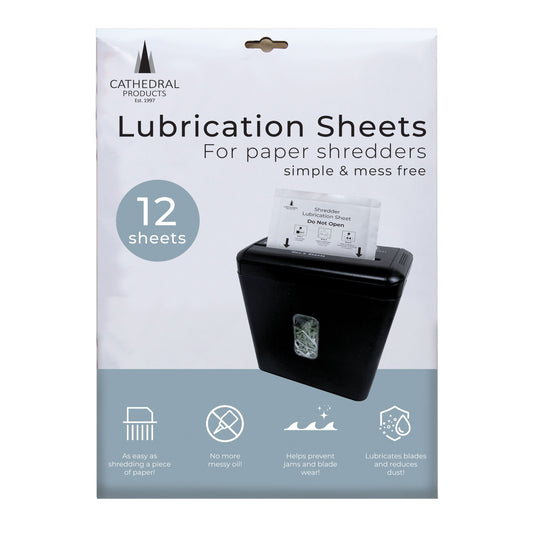 Pack of 12 Shredder Lubrication Sheets