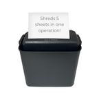 Strip Cut 5 Sheet Shredder with 8 Litre Basket