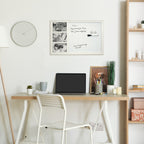 White Photo Frame Magnetic Dry Erase Board - 38 x 58.5cm