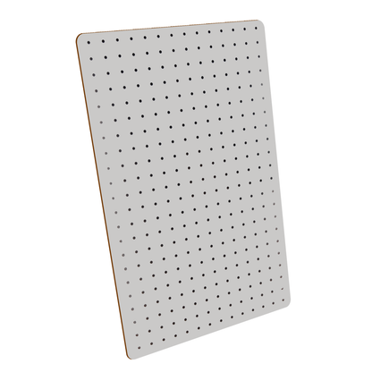 Peg Board with 12 Hooks - White - 56x36cm