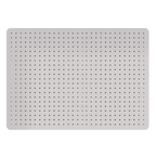 Peg Board with 12 Hooks - White - 76x56cm