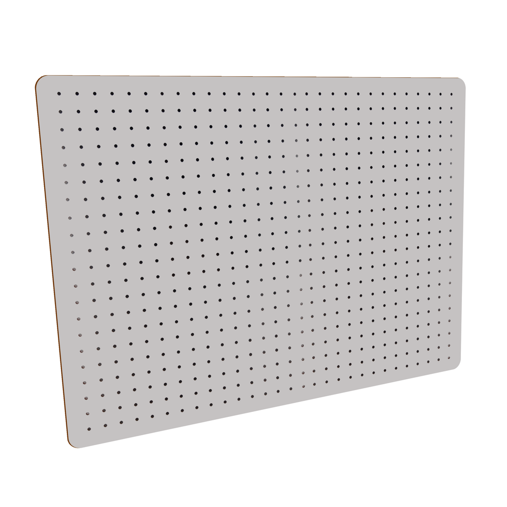 Peg Board with 12 Hooks - White - 76x56cm