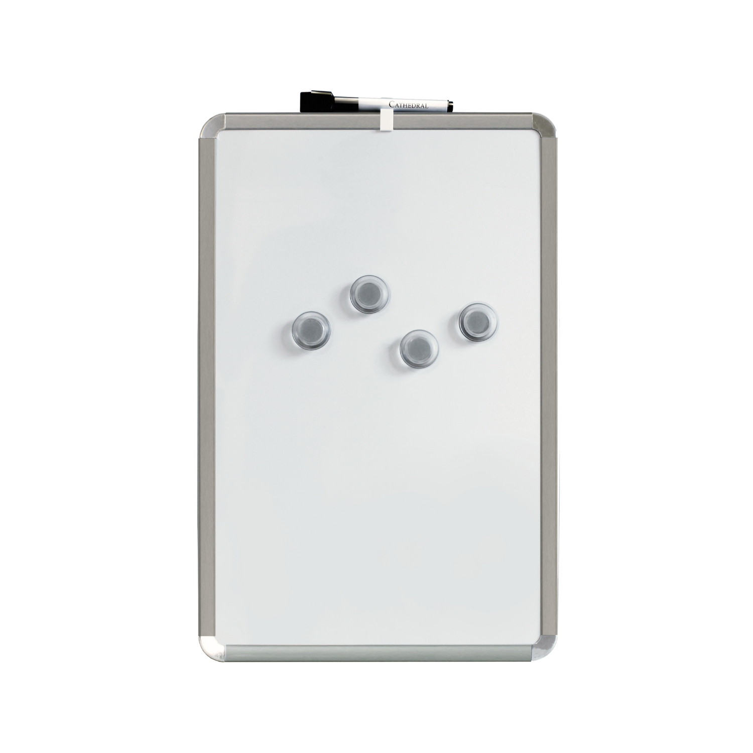 Dry Erase Board with Chrome Corners - 28x43cm