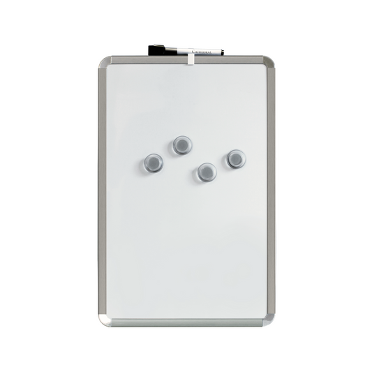 Dry Erase Board with Chrome Corners - 28x43cm