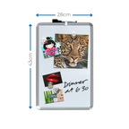 Dry Erase Board with Chrome Corners - 28x43cm