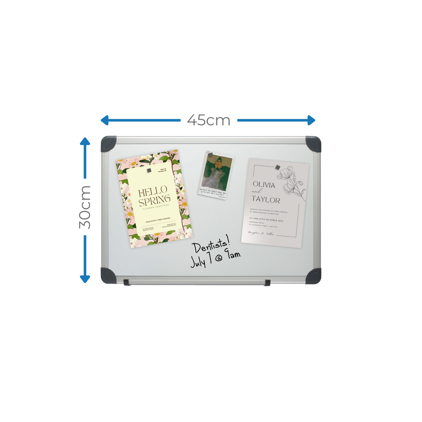 Magnetic Dry Erase Board - 30x45cm