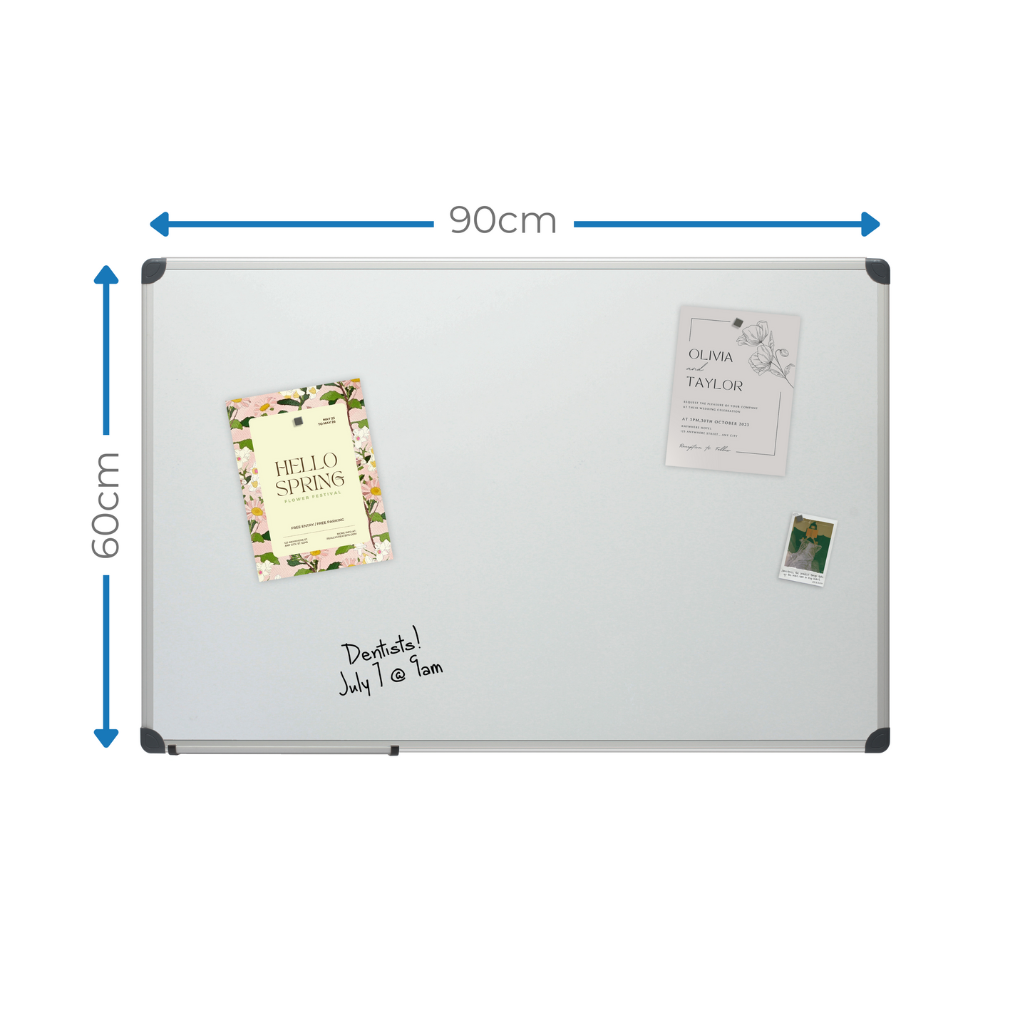 Magnetic Dry Erase Board - 60x90cm