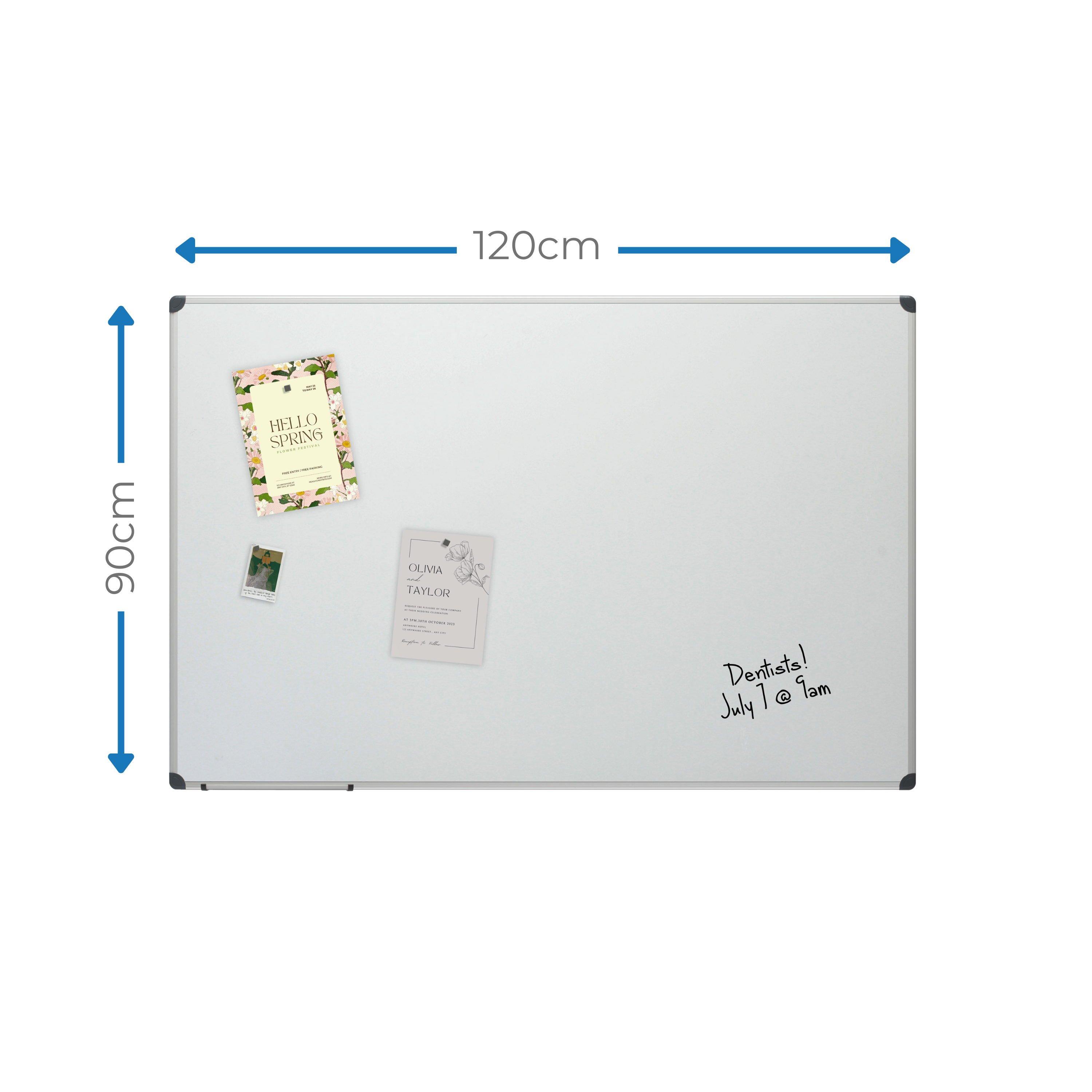 Magnetic Dry Erase Board - 90x120cm