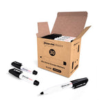 Mini Whiteboard Pens Black - Box of 30