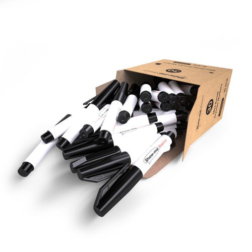 Mini Whiteboard Pens Black - Box of 30
