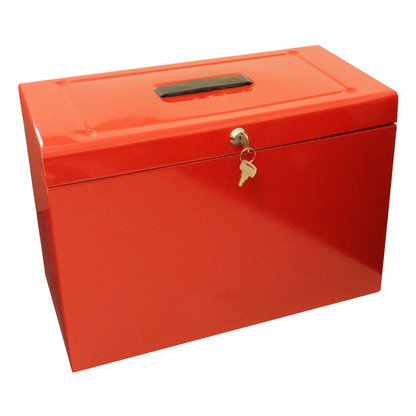 Foolscap Metal Home File Box with 5 Suspension Files