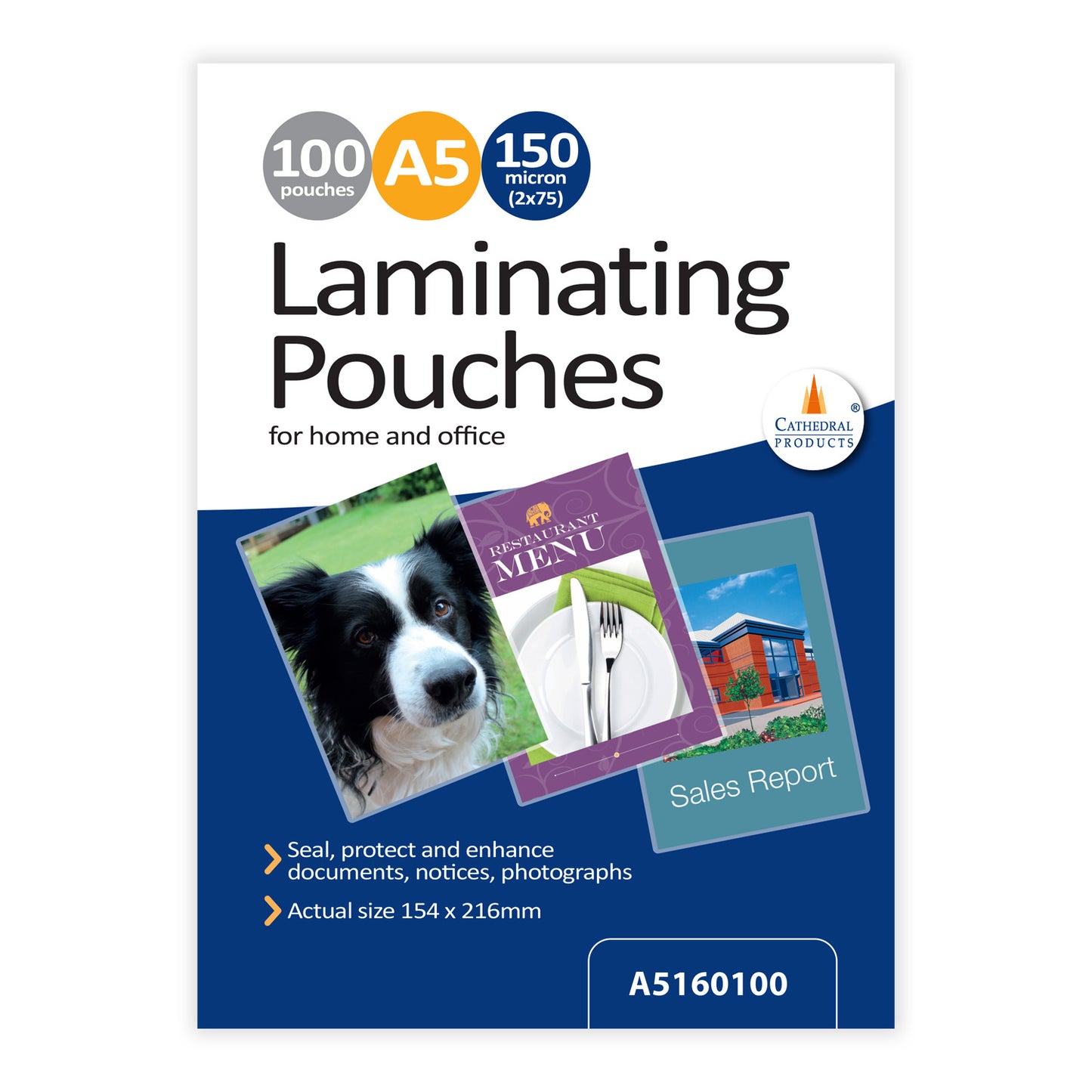 A5 150 Micron Laminating Pouches - Pack of 100