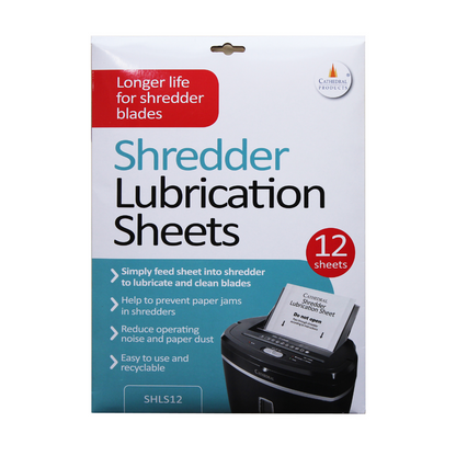Shredder Lubrication Sheets - Pack of 12