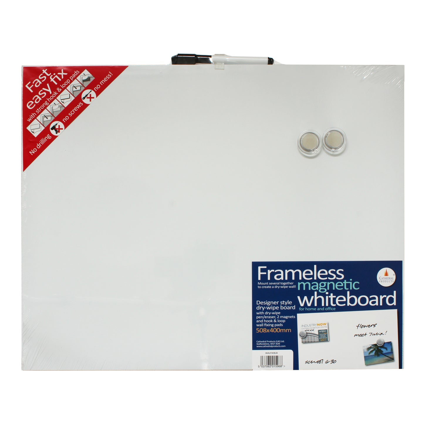 Frameless Dry Erase Board - 40x51cm